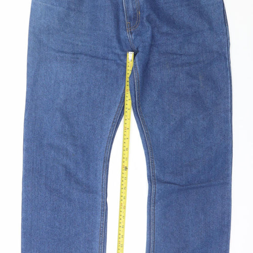 Denim Co Men's Blue Regular Fit Straight Jeans W34 L30