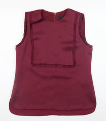 Ted Baker Women’s Red Sleeveless Satin Blouse Size 12