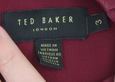 Ted Baker Women’s Red Sleeveless Satin Blouse Size 12