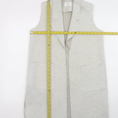 Savida Women's Grey Long Sleeveless Waistcoat Size 10