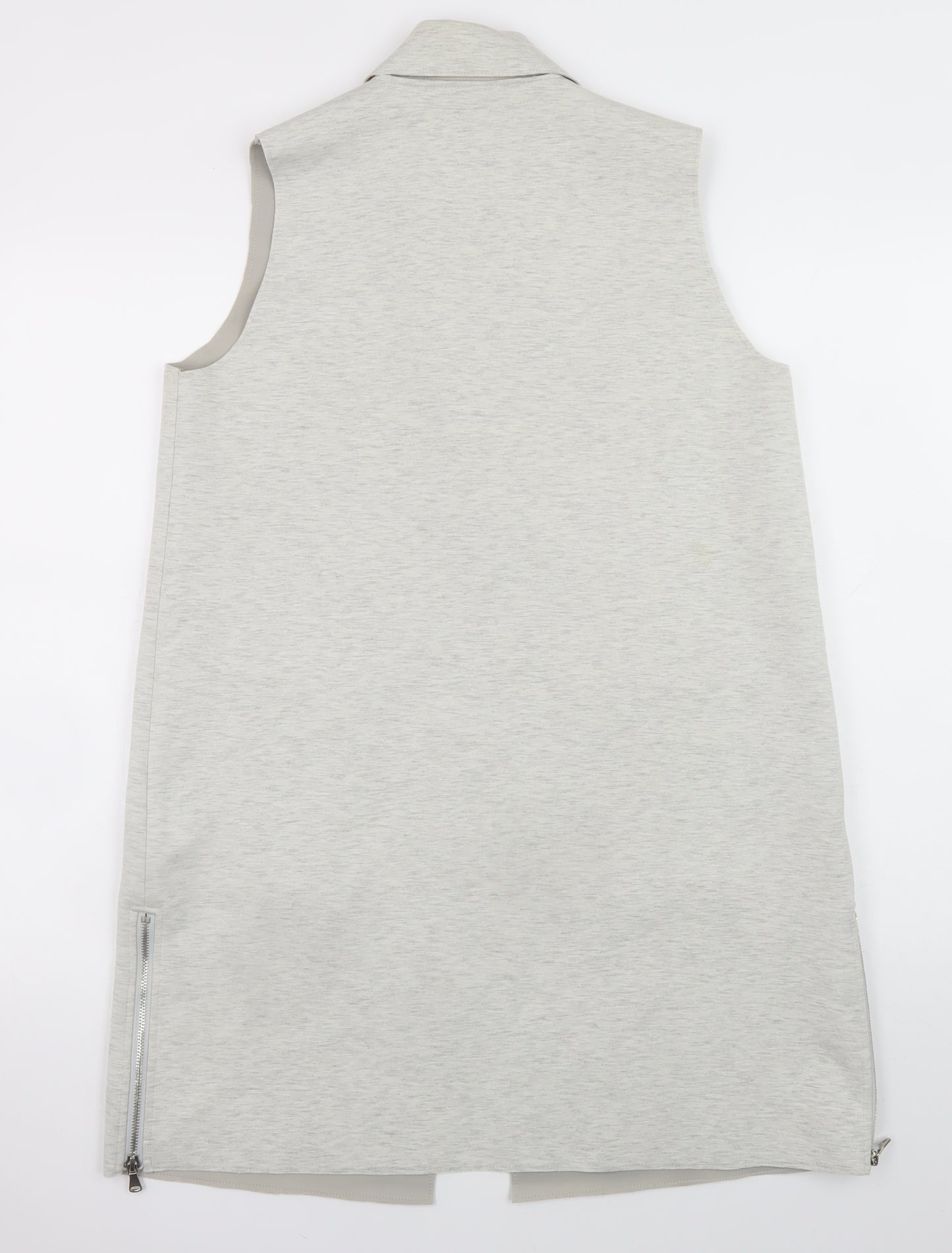 Savida Women's Grey Long Sleeveless Waistcoat Size 10