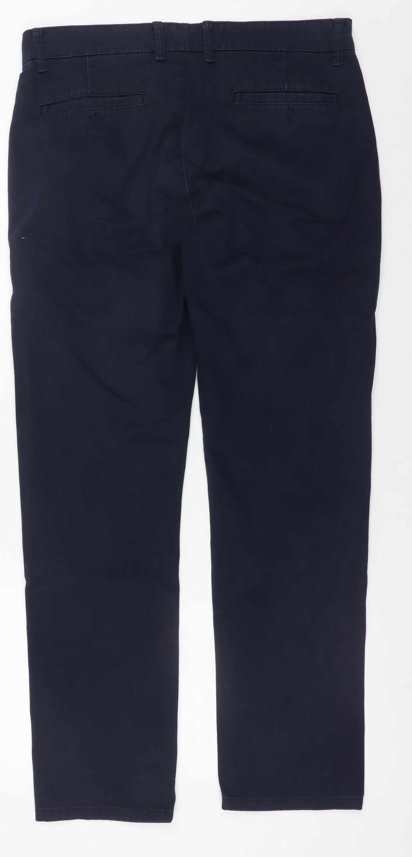 Tom Penn Men's Blue Chino Trousers W34 L30 Cotton Stretch