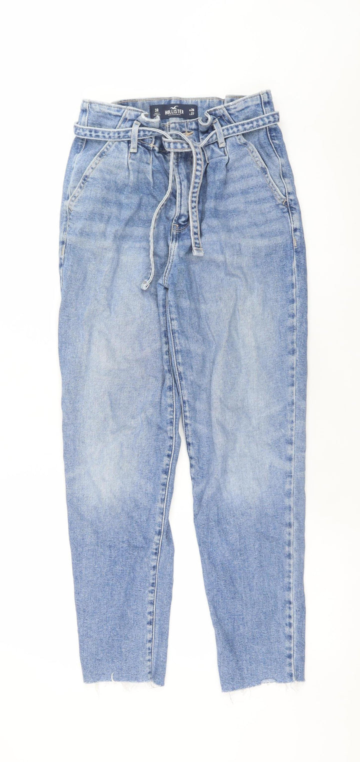 Hollister Women’s Blue Paperbag High Rise Jeans Size 8 W26 L27