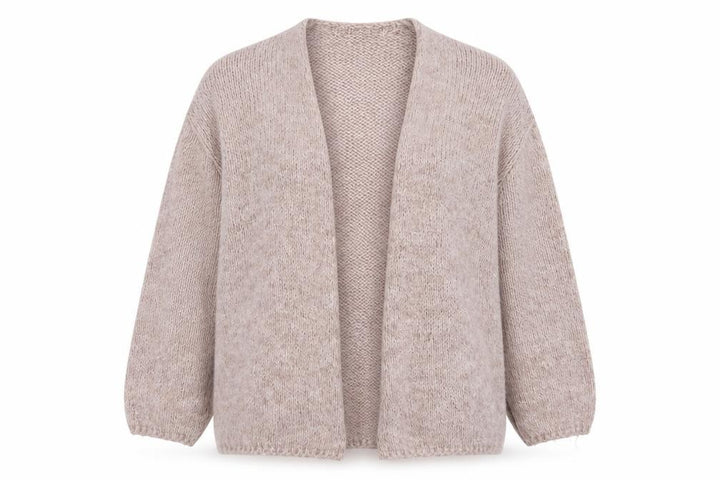 Pull&Bear Women's Beige Chunky-Knit Open Cardigan Size S