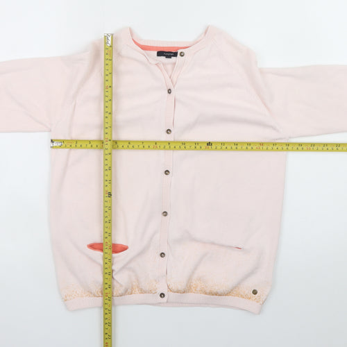 Marks and Spencer Girls Pink Cotton Cashmere Button Cardigan 13-14 Years