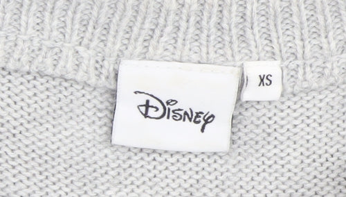 Disney Women’s Grey Bambi Christmas Pullover Jumper XS