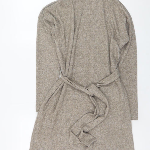 New Look Women Beige Knit Belted Roll Neck Long Sleeve Dress Size 10