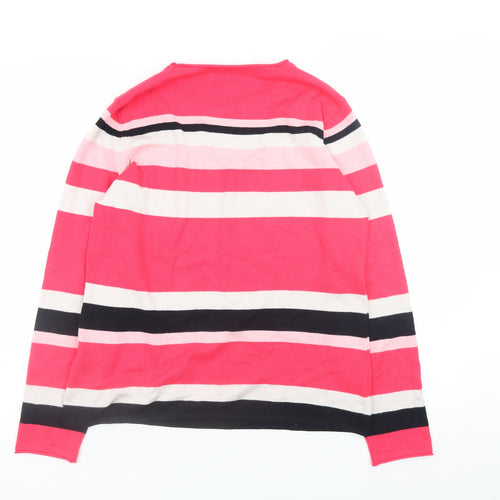 Rabe Women’s Multicoloured Striped Crew Neck Long Sleeve Pullover Jumper Size 12