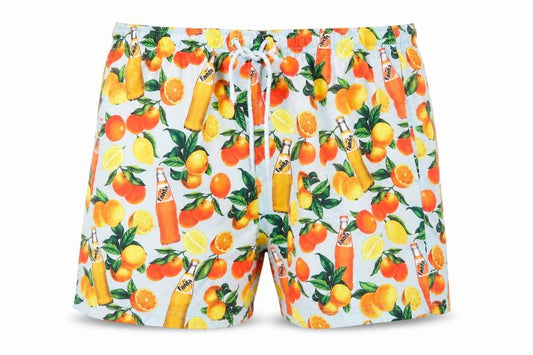 Front view of Coca-Cola Men's Multicoloured Fanta Print Swim Shorts M