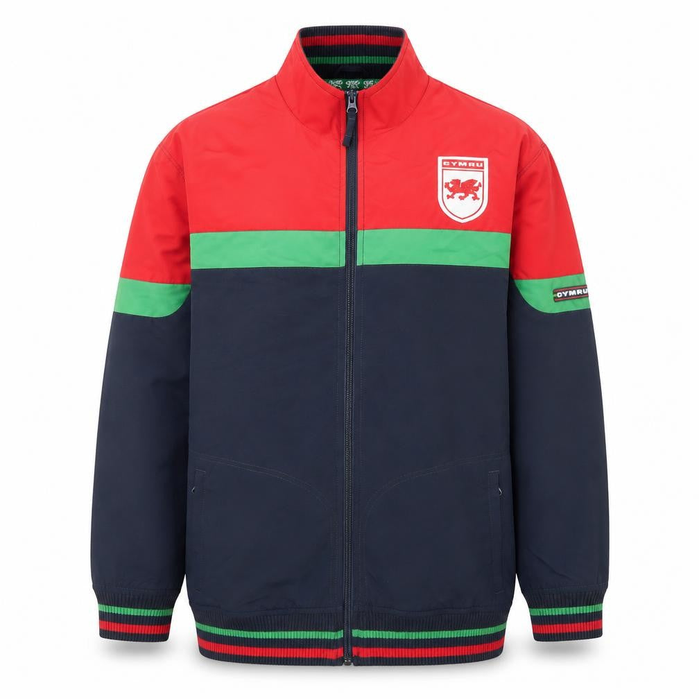 Front view of Marks & Spencer Teens Multicoloured Varsity Jacket, size 164, Full Zip