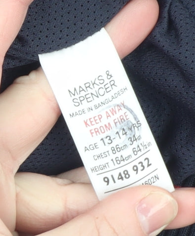 Marks and Spencer Teens Multicoloured Varsity Jacket Size 164 Full Zip
