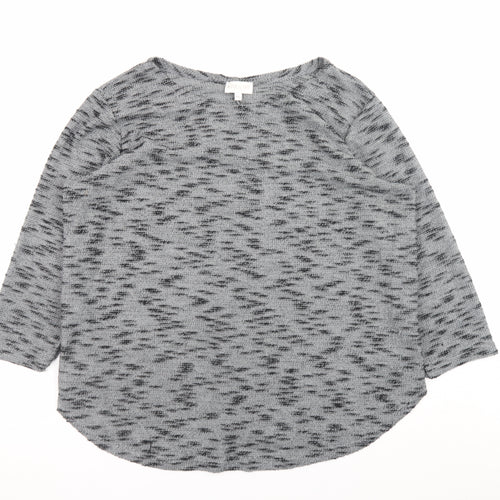 Apricot Women's Grey 3/4 Sleeve Pullover Knit Jumper M