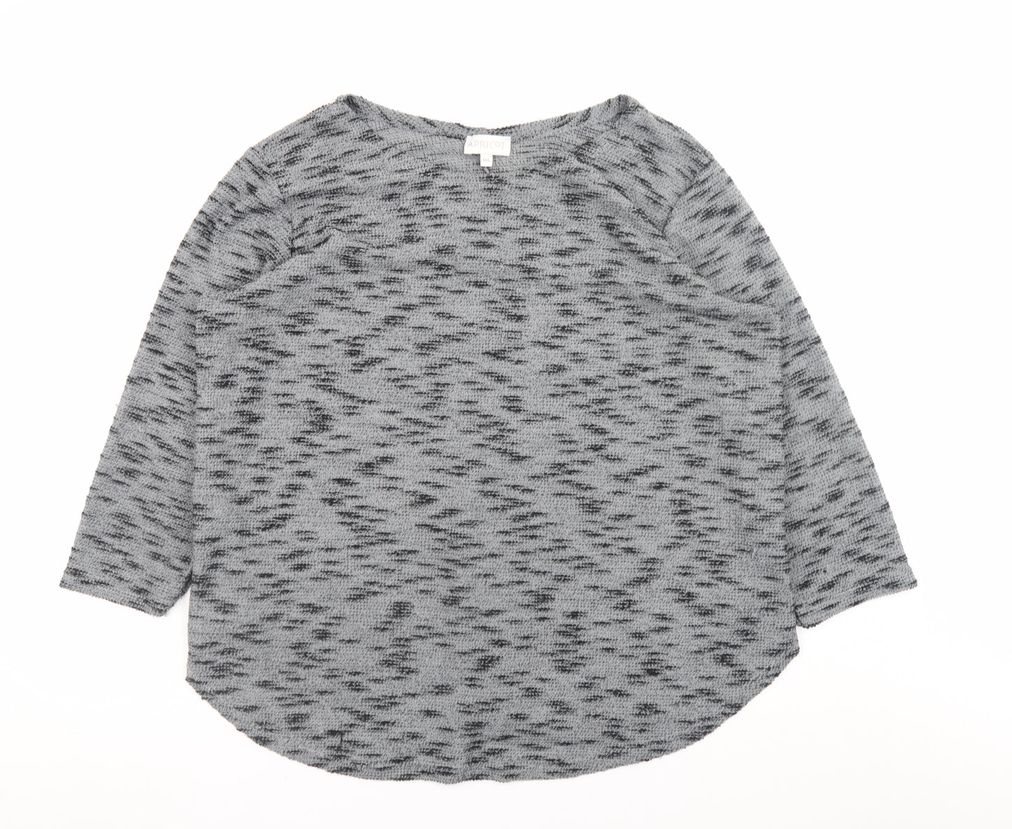 Apricot Women's Grey 3/4 Sleeve Pullover Knit Jumper M