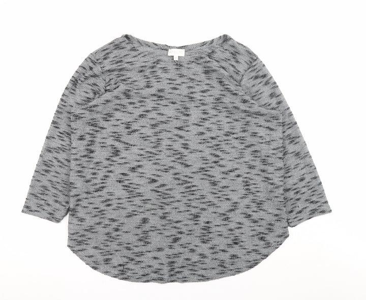 Apricot Women's Grey 3/4 Sleeve Pullover Knit Jumper M