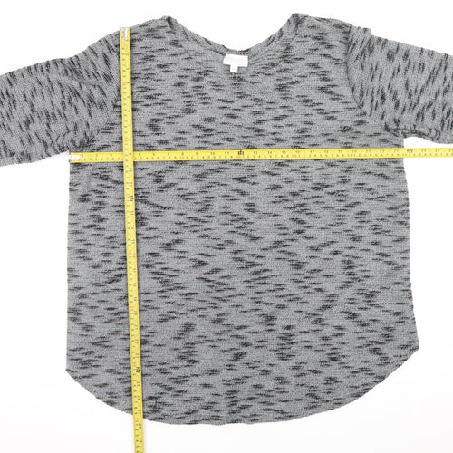 Apricot Women's Grey 3/4 Sleeve Pullover Knit Jumper M