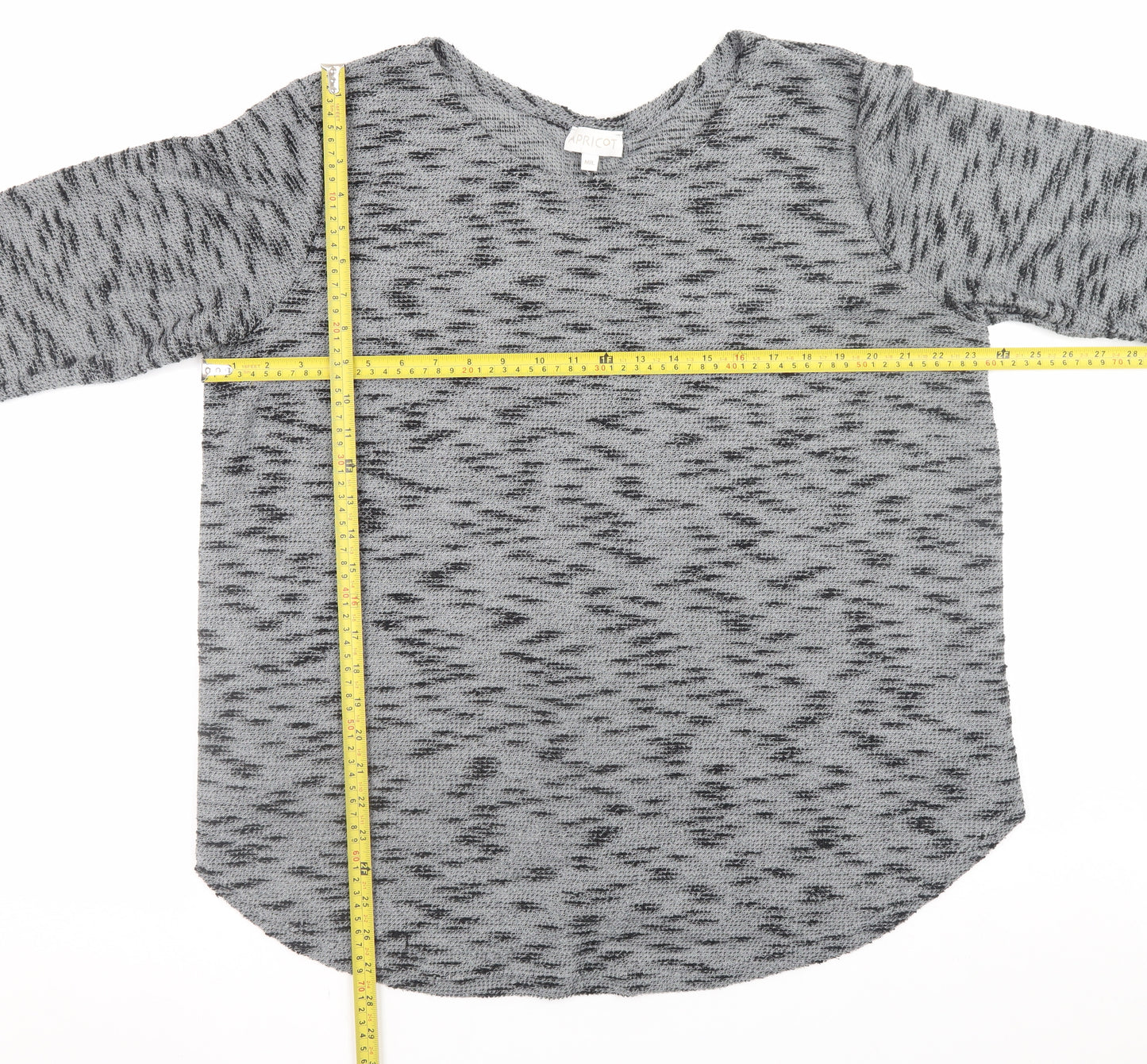 Apricot Women's Grey 3/4 Sleeve Pullover Knit Jumper M