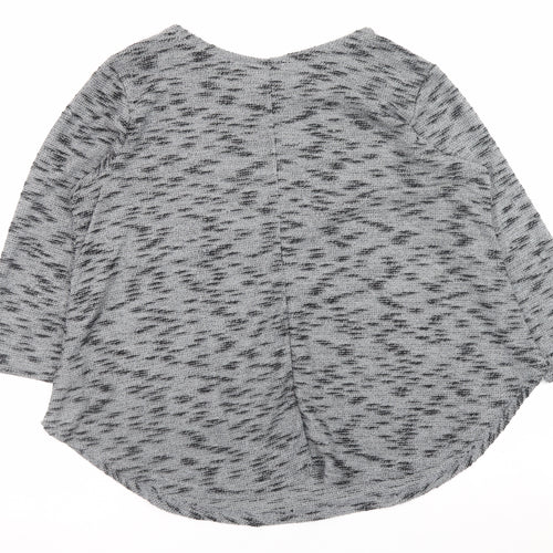 Apricot Women's Grey 3/4 Sleeve Pullover Knit Jumper M