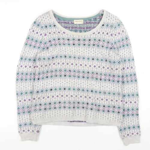 Marks and Spencer Women’s Multicoloured Fair Isle Knit Jumper Size 12