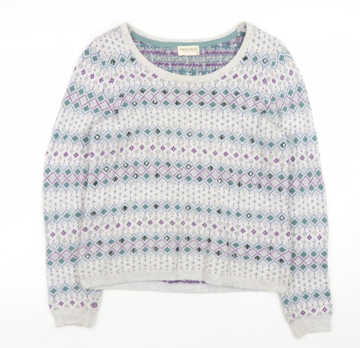 Marks and Spencer Women’s Multicoloured Fair Isle Knit Jumper Size 12