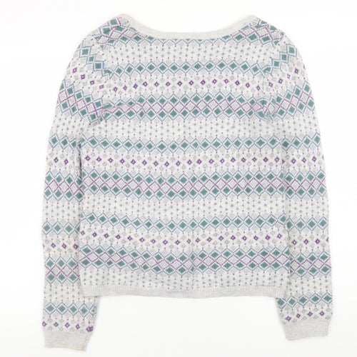 Marks and Spencer Women’s Multicoloured Fair Isle Knit Jumper Size 12