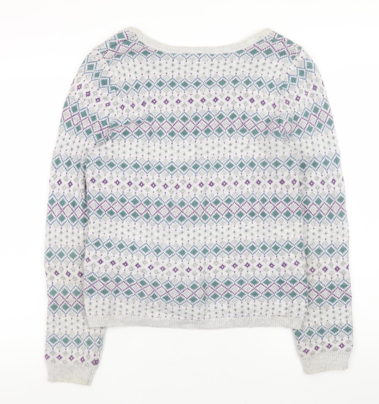 Marks and Spencer Women’s Multicoloured Fair Isle Knit Jumper Size 12