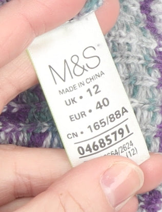 Marks and Spencer Women’s Multicoloured Fair Isle Knit Jumper Size 12