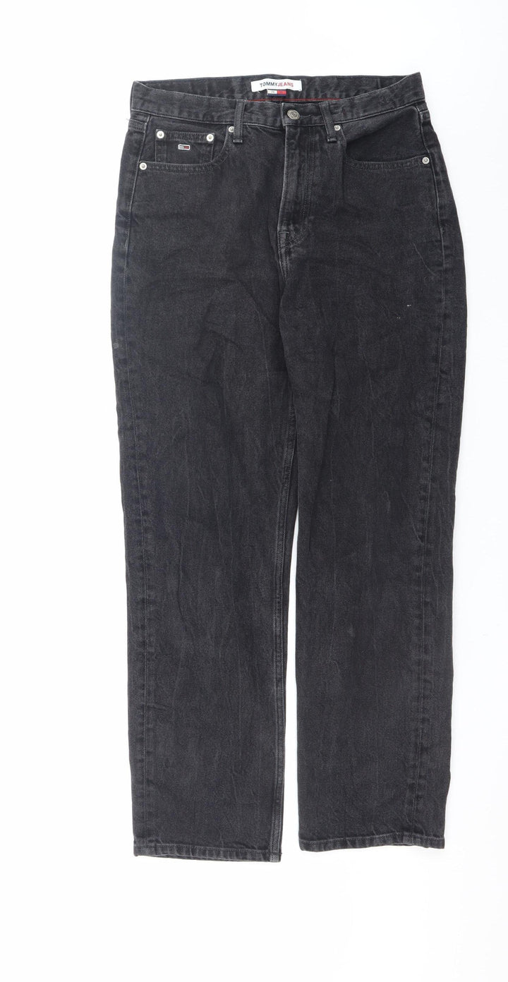 Tommy Jeans Men's Black 28x32 Straight Fit Denim Jeans