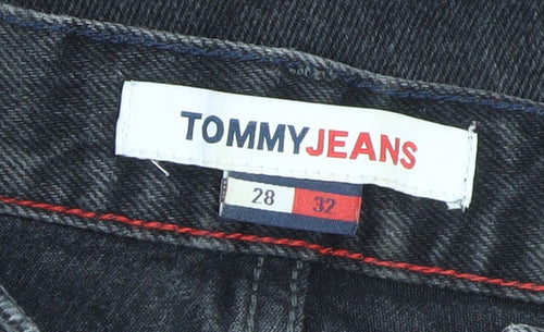 Tommy Jeans Men's Black 28x32 Straight Fit Denim Jeans