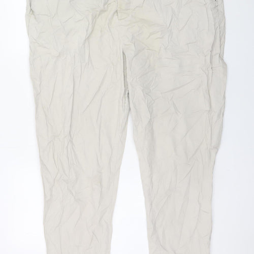 ASOS Men’s Beige Chino Trousers Size 44W 32L Regular Fit Cotton