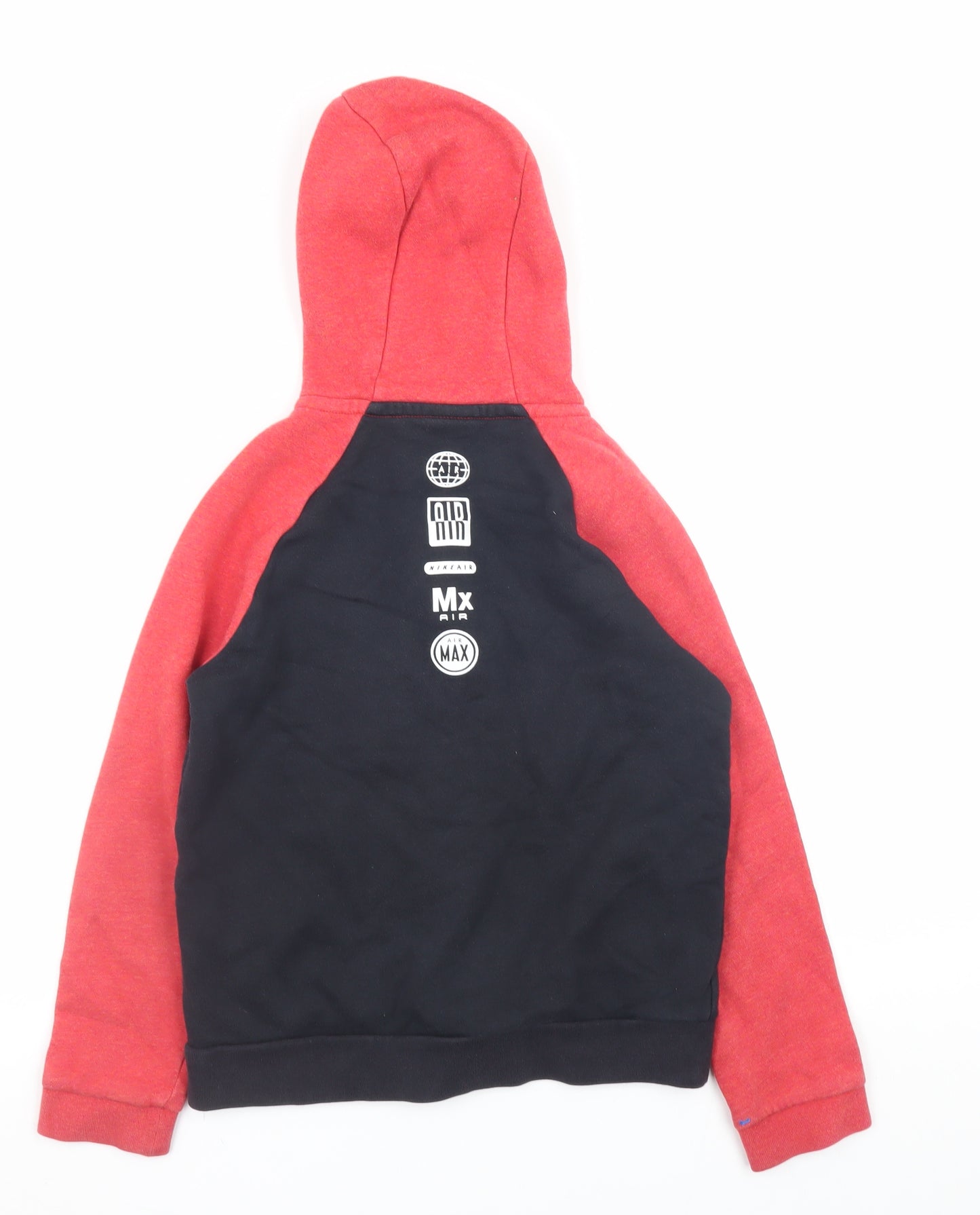 Nike Teens Red Full Zip Hoodie Air Logo Sportswear Size S 8-10yrs
