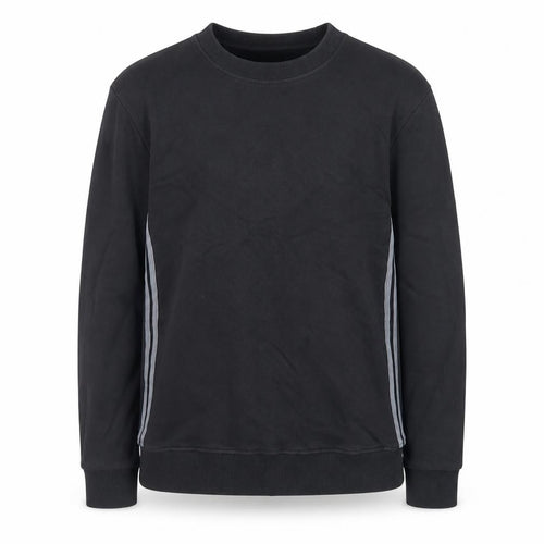 Mr P. Men's Black Cotton Crew Neck Sweatshirt Size M Classic Fit