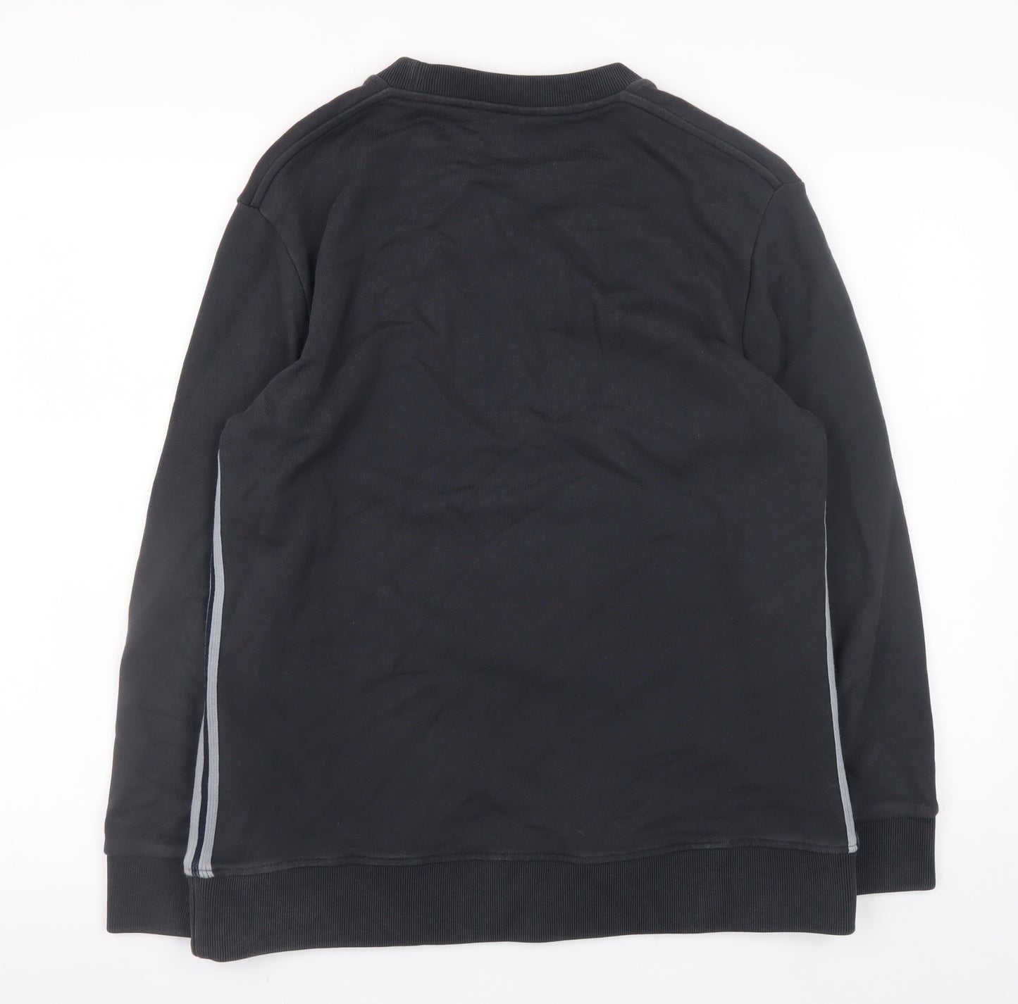 Mr P. Men's Black Cotton Crew Neck Sweatshirt Size M Classic Fit