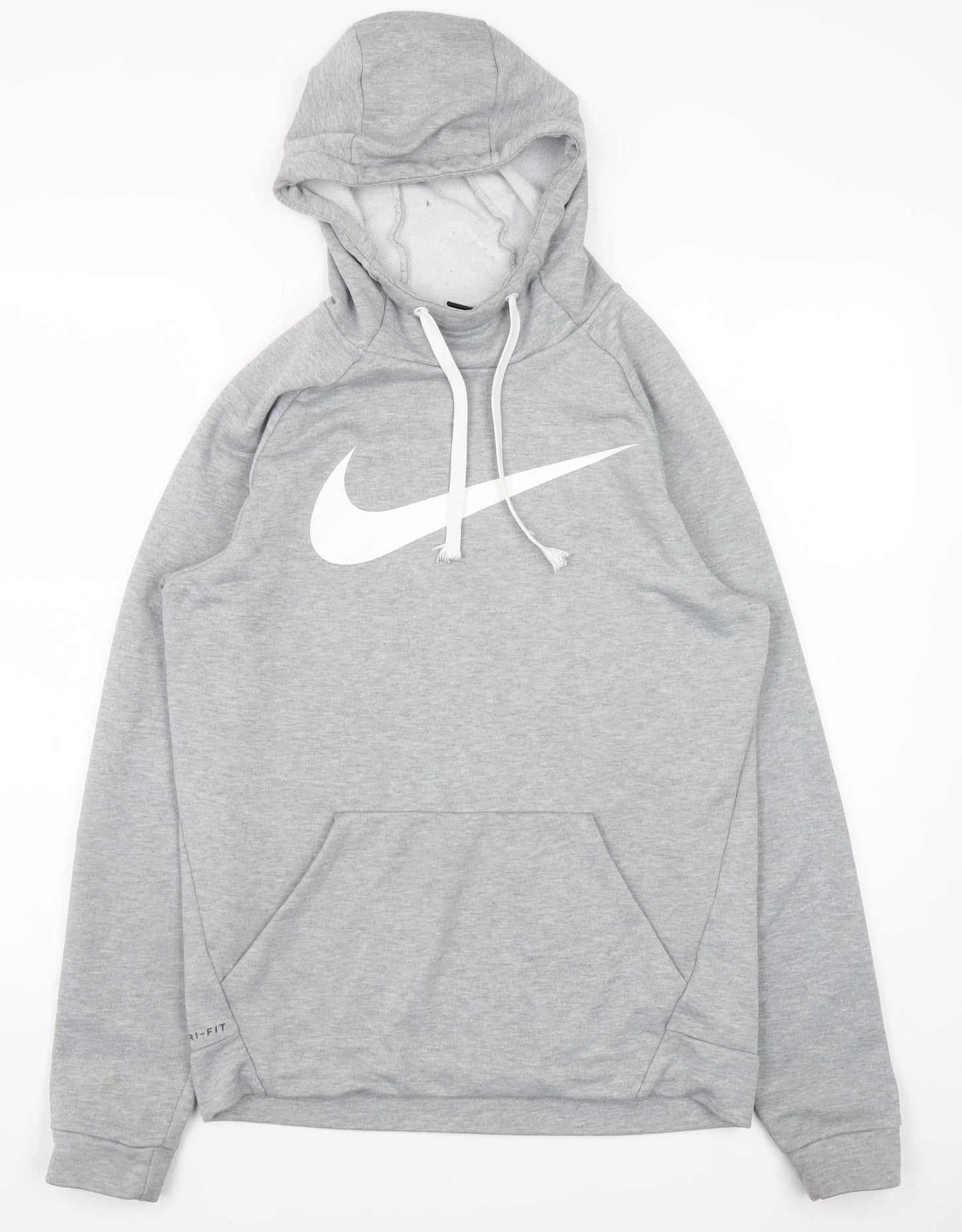 Nike Men's Grey Dri-FIT Pullover Hoodie S Regular Fit Sportswear