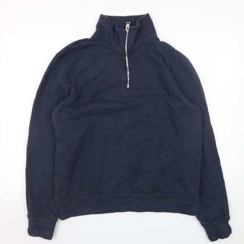 Casual Friday Men's Blue Cotton 1/2 Zip Sweatshirt Size M