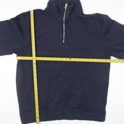 Casual Friday Men's Blue Cotton 1/2 Zip Sweatshirt Size M