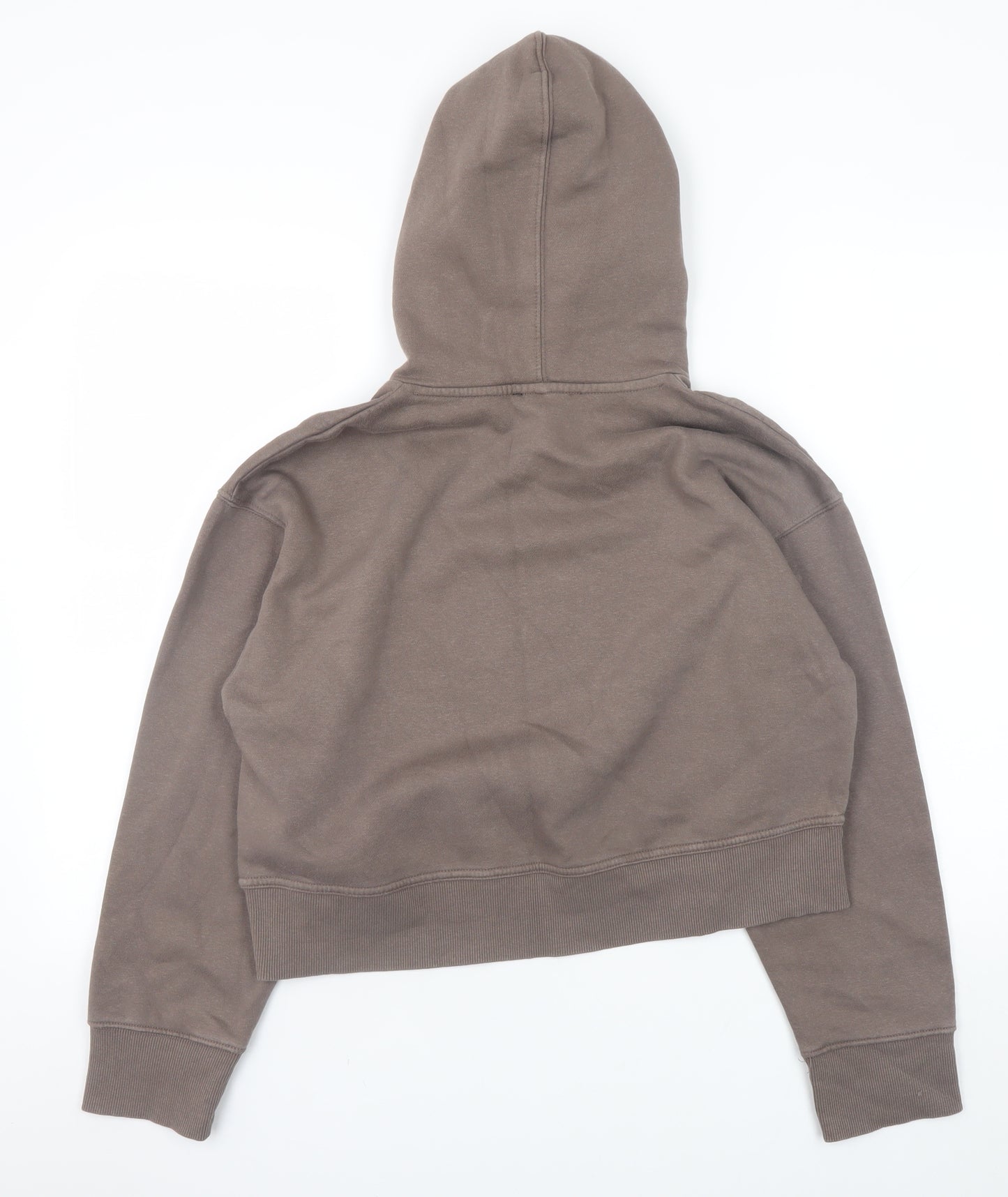Zara Women Brown Pullover Hoodie S Relaxed Fit Casual Sweatshirt