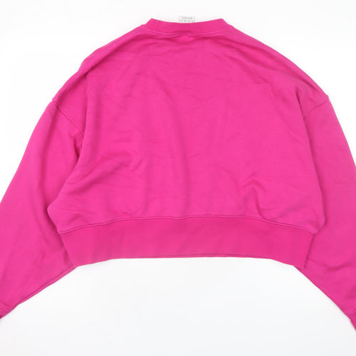 Nike Women’s Pink Crew Neck Pullover Sweatshirt XS Cotton Blend