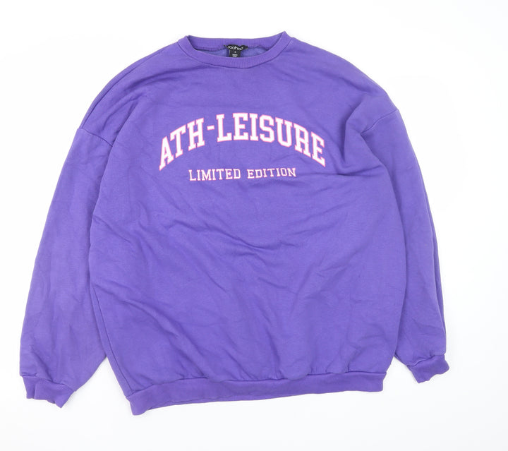 Boohoo Women’s Purple ATH-LEISURE Limited Edition Sweatshirt M