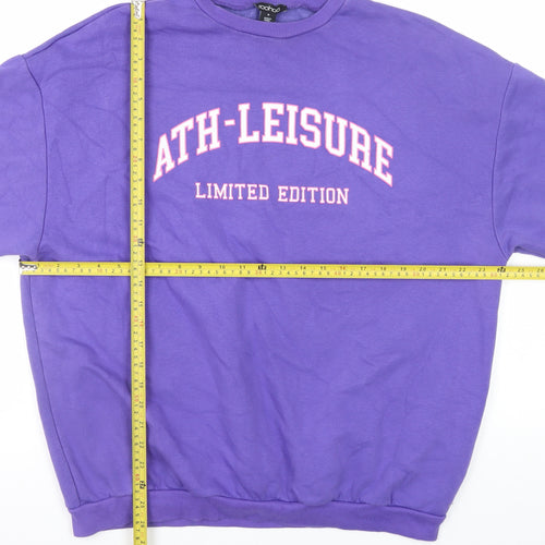 Boohoo Women’s Purple ATH-LEISURE Limited Edition Sweatshirt M