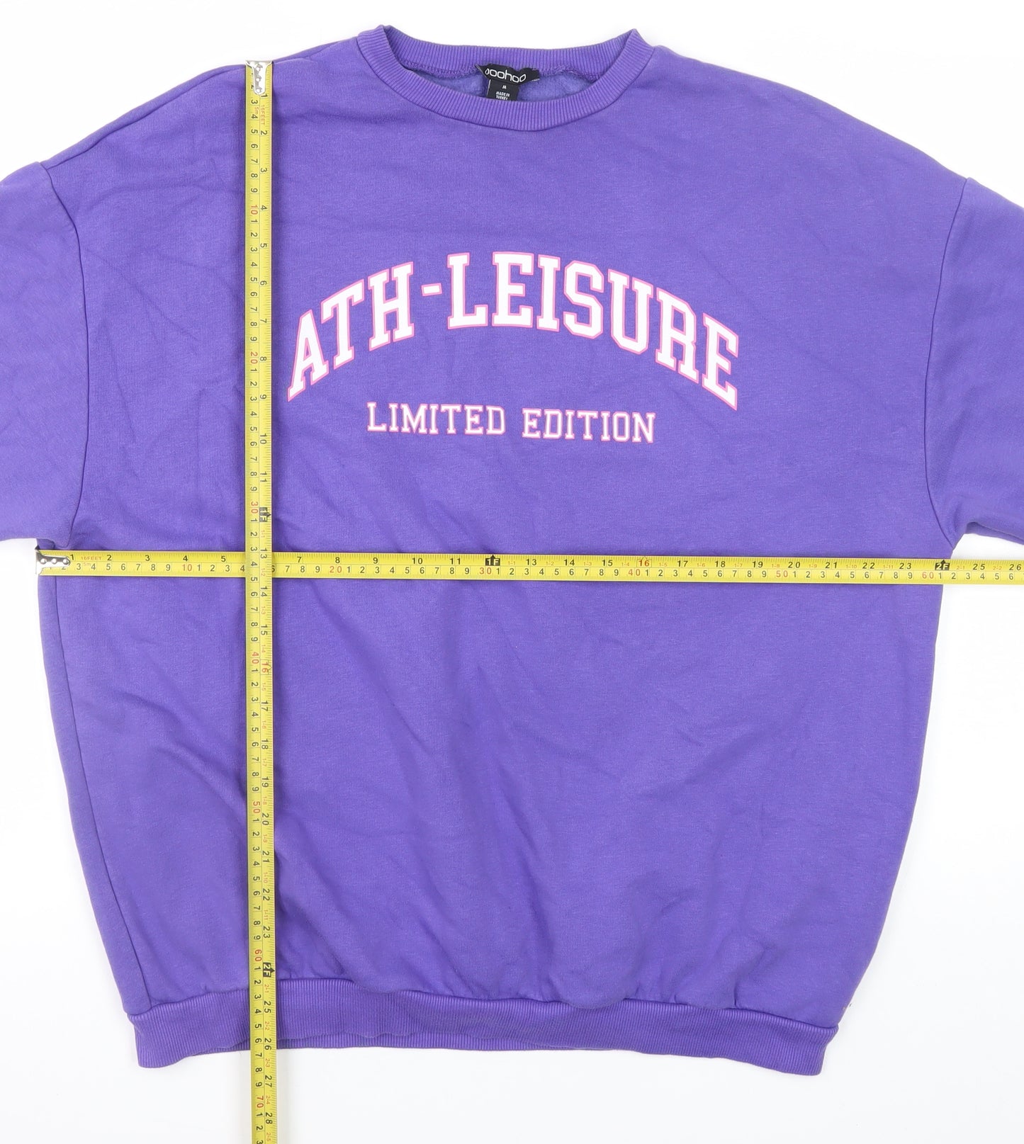 Boohoo Women’s Purple ATH-LEISURE Limited Edition Sweatshirt M