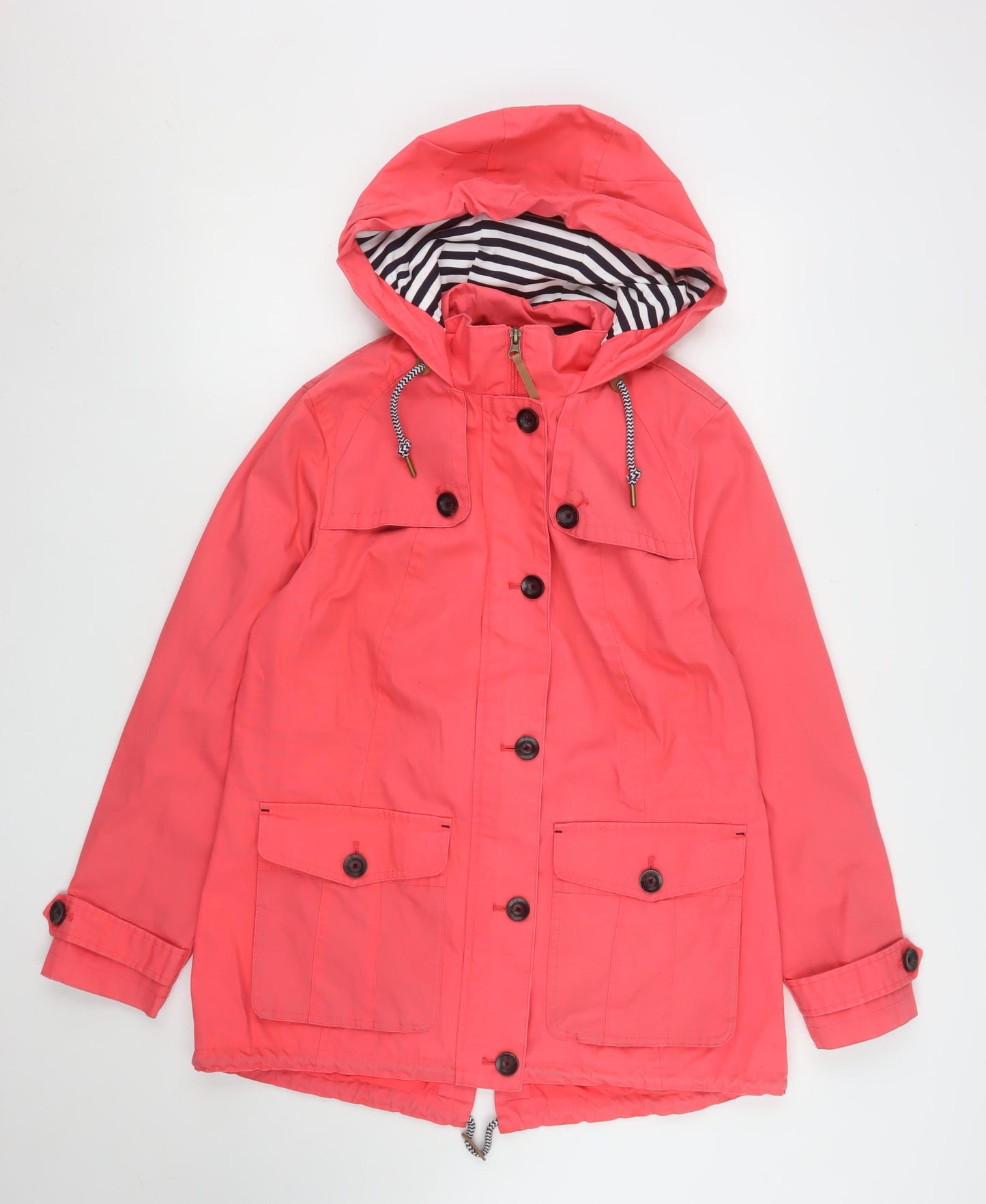 Marks and Spencer Womens Pink Hooded Parka Jacket Size 14