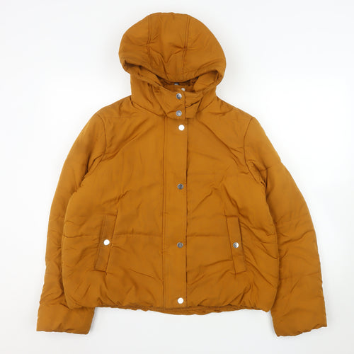 Marks and Spencer Women's Brown Hooded Puffer Jacket Size 12