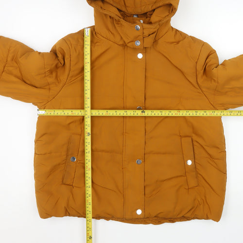 Marks and Spencer Women's Brown Hooded Puffer Jacket Size 12
