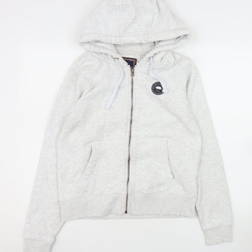 SoulCal & Co Women's Grey Zip Hoodie Jacket Size 12 Regular
