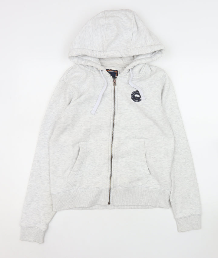 SoulCal & Co Women's Grey Zip Hoodie Jacket Size 12 Regular