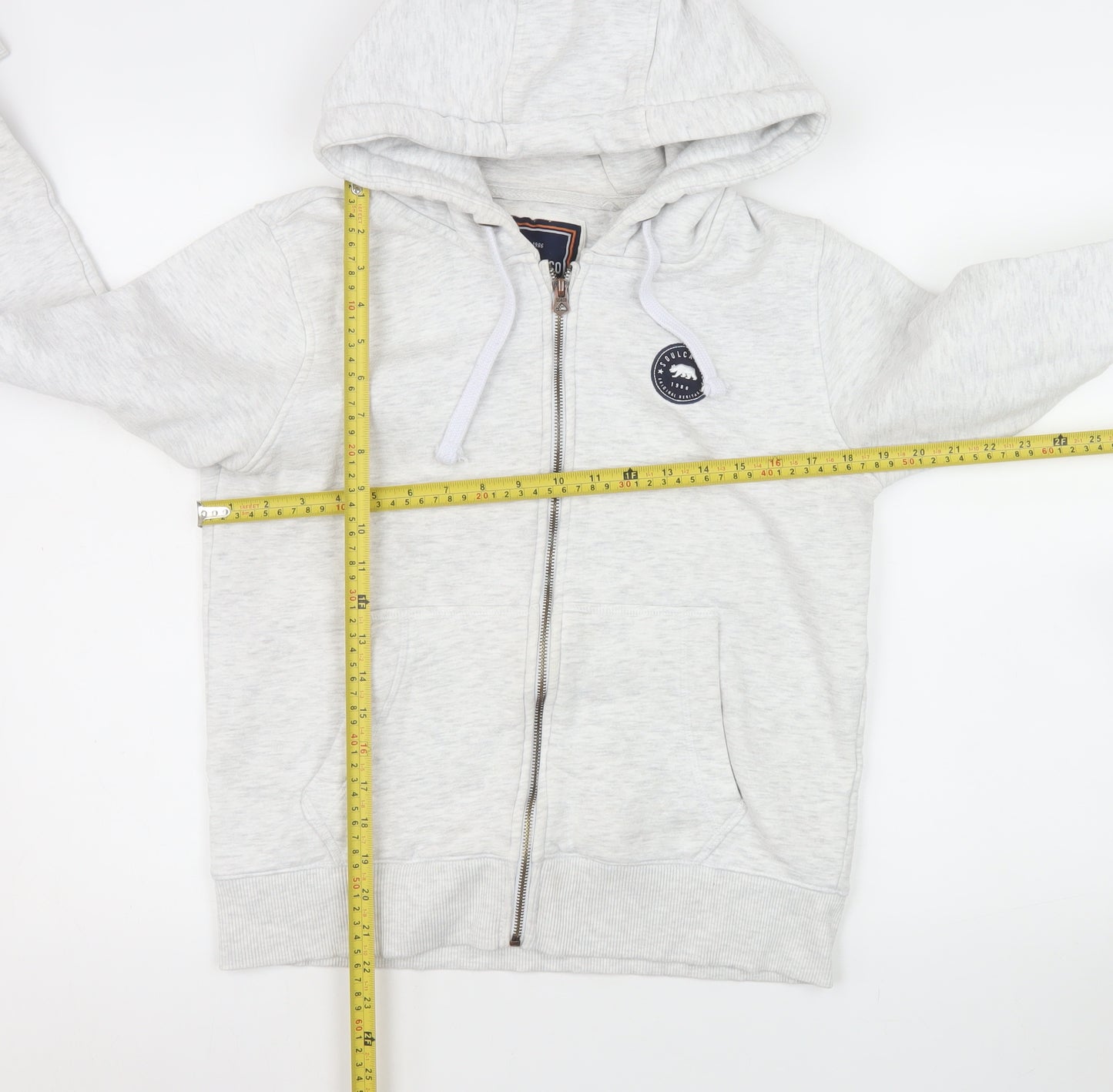 SoulCal & Co Women's Grey Zip Hoodie Jacket Size 12 Regular