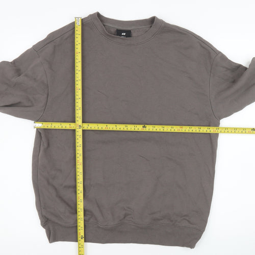 H&M Men’s Brown Loose Fit Crew Neck Sweatshirt Size S