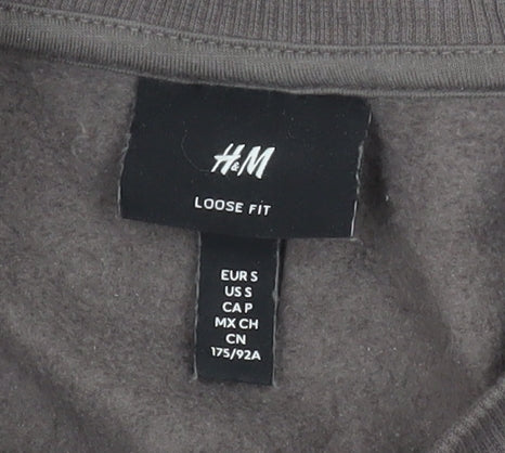 H&M Men’s Brown Loose Fit Crew Neck Sweatshirt Size S