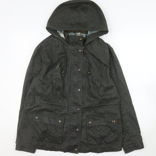 Marks and Spencer Women Forest Green Hooded Parka Jacket Size 16