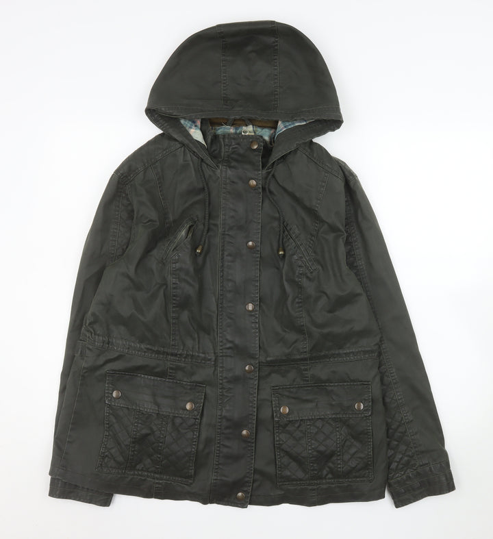 Marks and Spencer Women Forest Green Hooded Parka Jacket Size 16